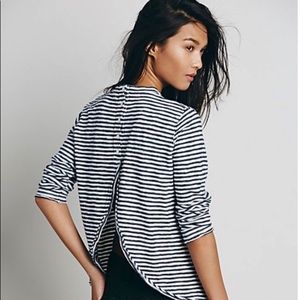 Free People Striped Top - Swingy Silhouette